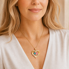 🎁  Last Day 90% OFF -To My Wife – Birthstone Heart Necklace
