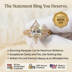 The Twisted Band Marquise Premium Moissanite Ring | 90% OFF Limited Time, Last Day!🔥