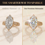 Vintage Floral Setting 3CT Dutch Marquise Moissanite Ring | 90% OFF Limited Time, Last Day!🔥