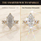 The 5-Carat Marquise 14K Gold 2-Piece Ring Set 🔥