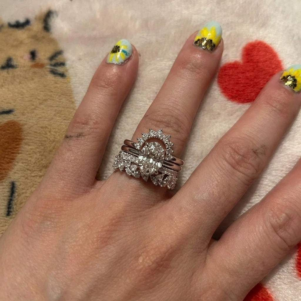 Flawless Brilliance: Oval Moissanite Stackable Statement Ring | 90% OFF Limited Time, Last Day!