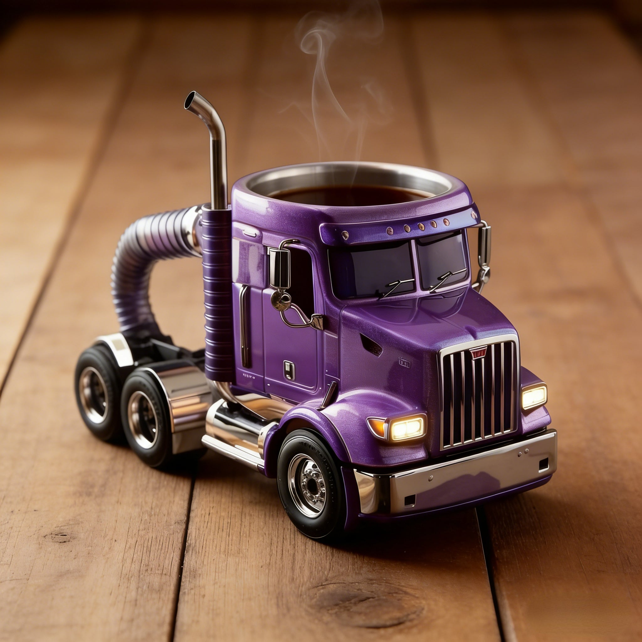 🔥Limited Time 50% OffDurable Semi-Truck Shaped Coffee Mug – Handcrafted Resin Mug for Family & Friends