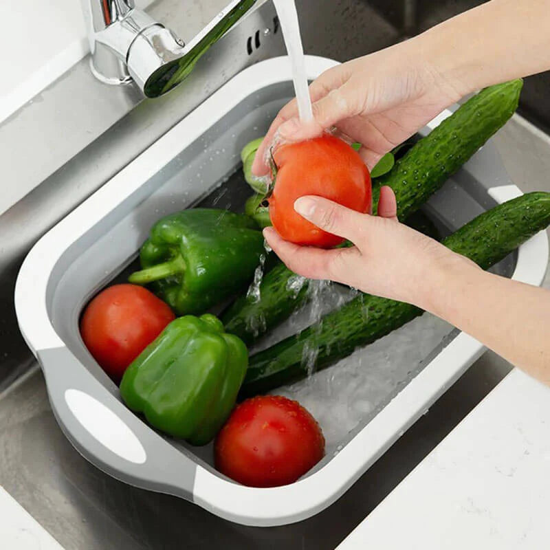 🔥LAST DAY 50% OFF —3-in-1 Foldable Cutting Board & Collapsible Sink