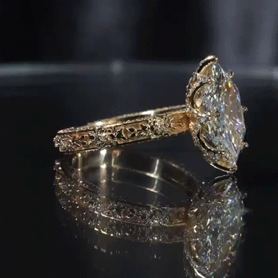 Vintage Floral Setting 3CT Dutch Marquise Moissanite Ring | 90% OFF Limited Time, Last Day!🔥