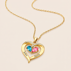 🎁  Last Day 90% OFF -To My Wife – Birthstone Heart Necklace